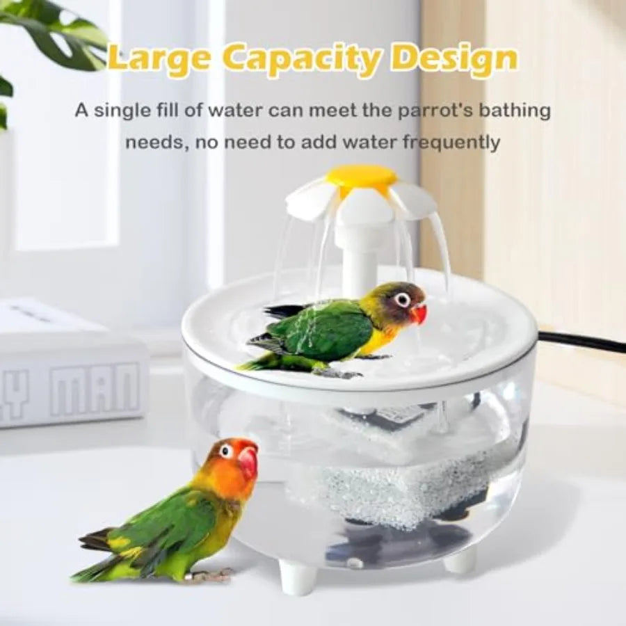 Automatic Indoor Bird Bath With Fountain Filter And Circulating Pump