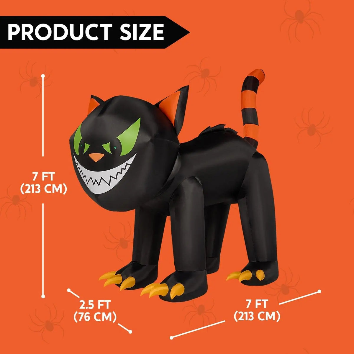 Joyfy Halloween Inflatable Cat Outdoor Yard Decor With Led Lights