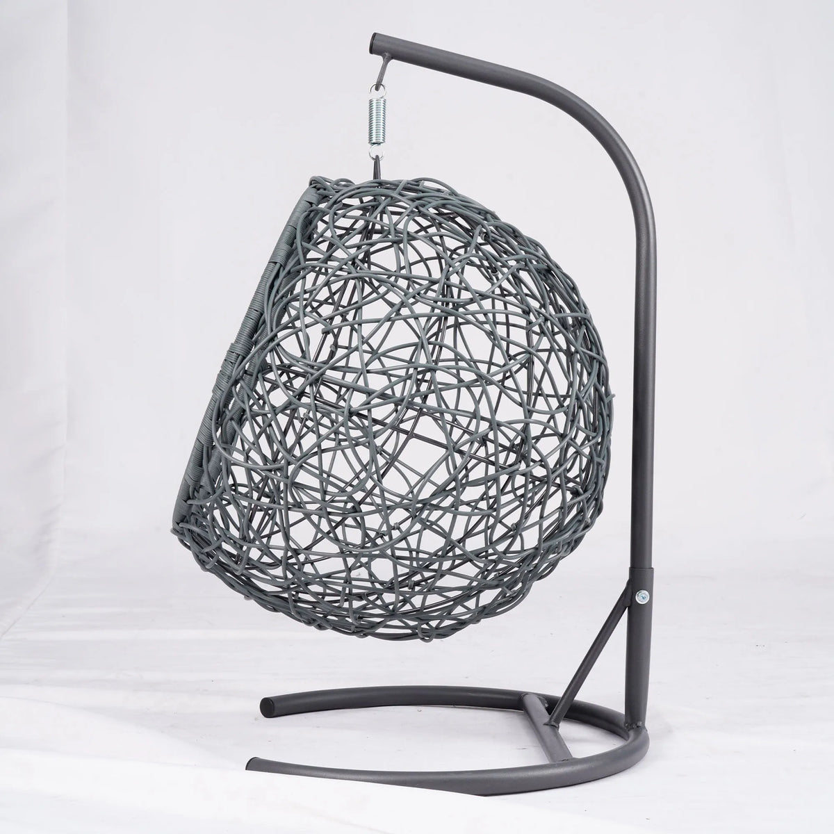 Rattan Wicker Cat Swing Bed With Stand And Plush Cushion