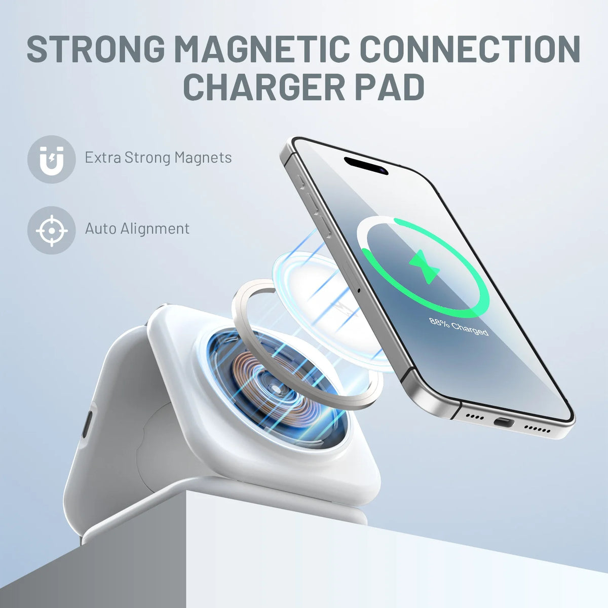 Magnetic 3 In 1 Wireless Charger for iPhone Watch AirPods