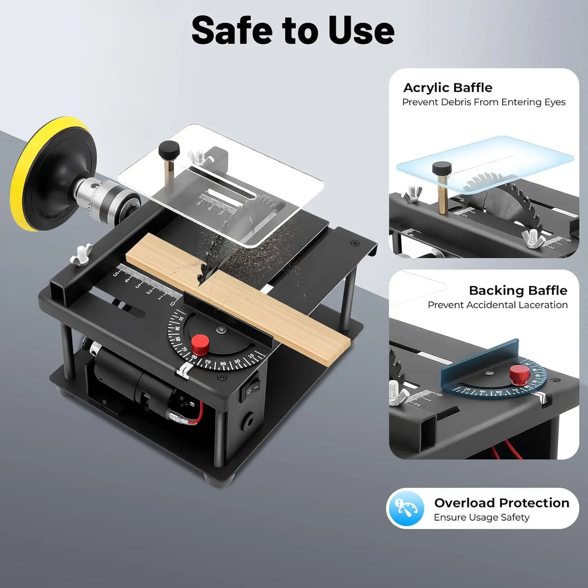 Mini Table Saw Adjustable Cutting Angle For Wood Metal Plastic