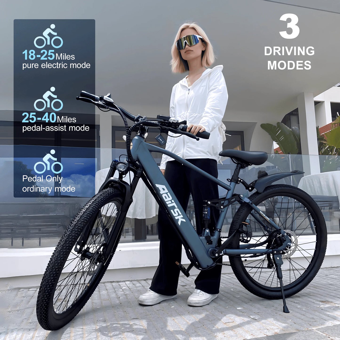 EOEOTWO 750W Electric Mountain Bike With 36V Lithium Battery