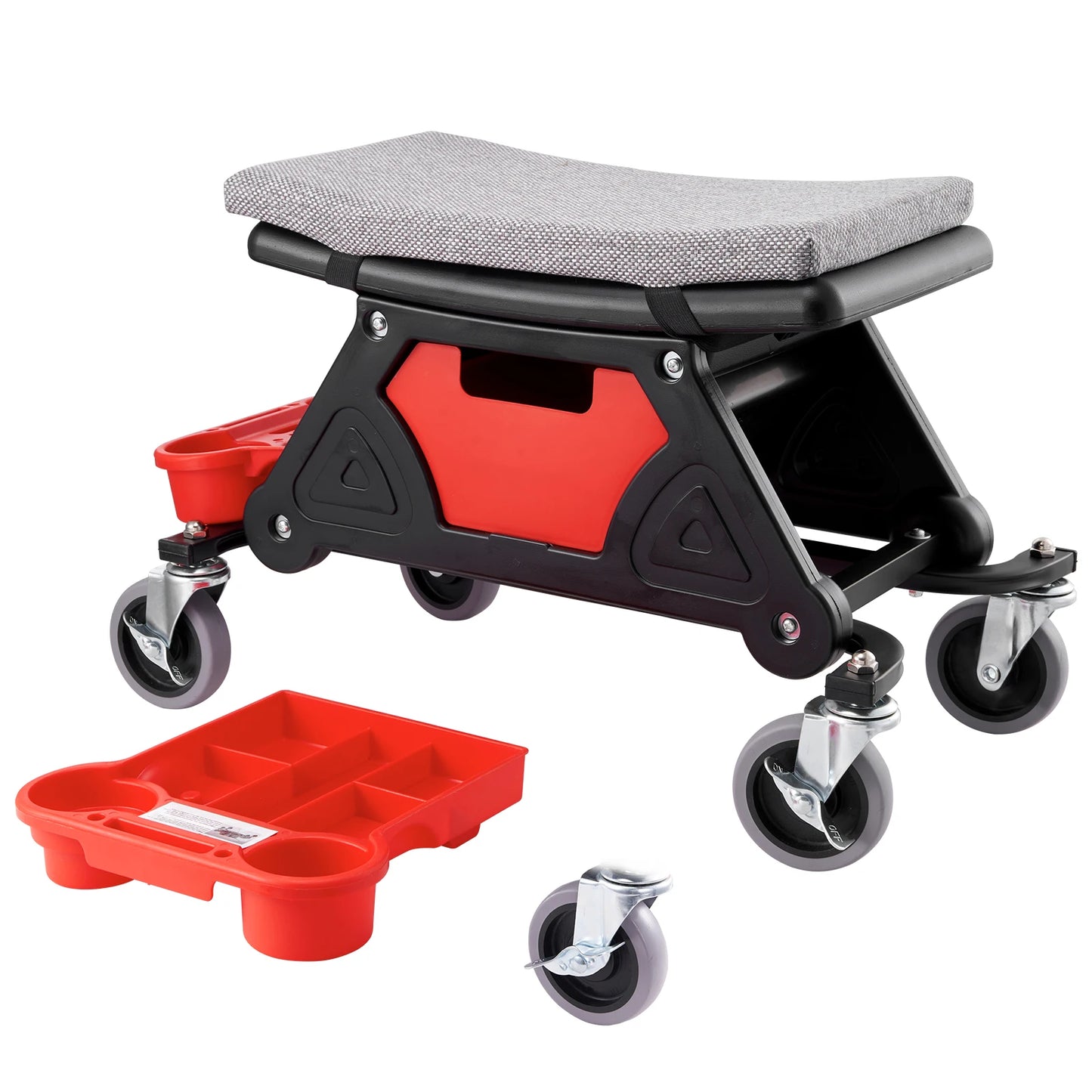 SucceBuy Heavy Duty Rolling Mechanic Seat With Storage