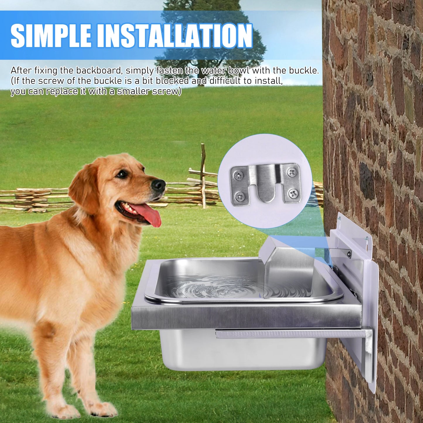 Jiecare Stainless Steel Automatic Water Dispenser For Pets And Livestock