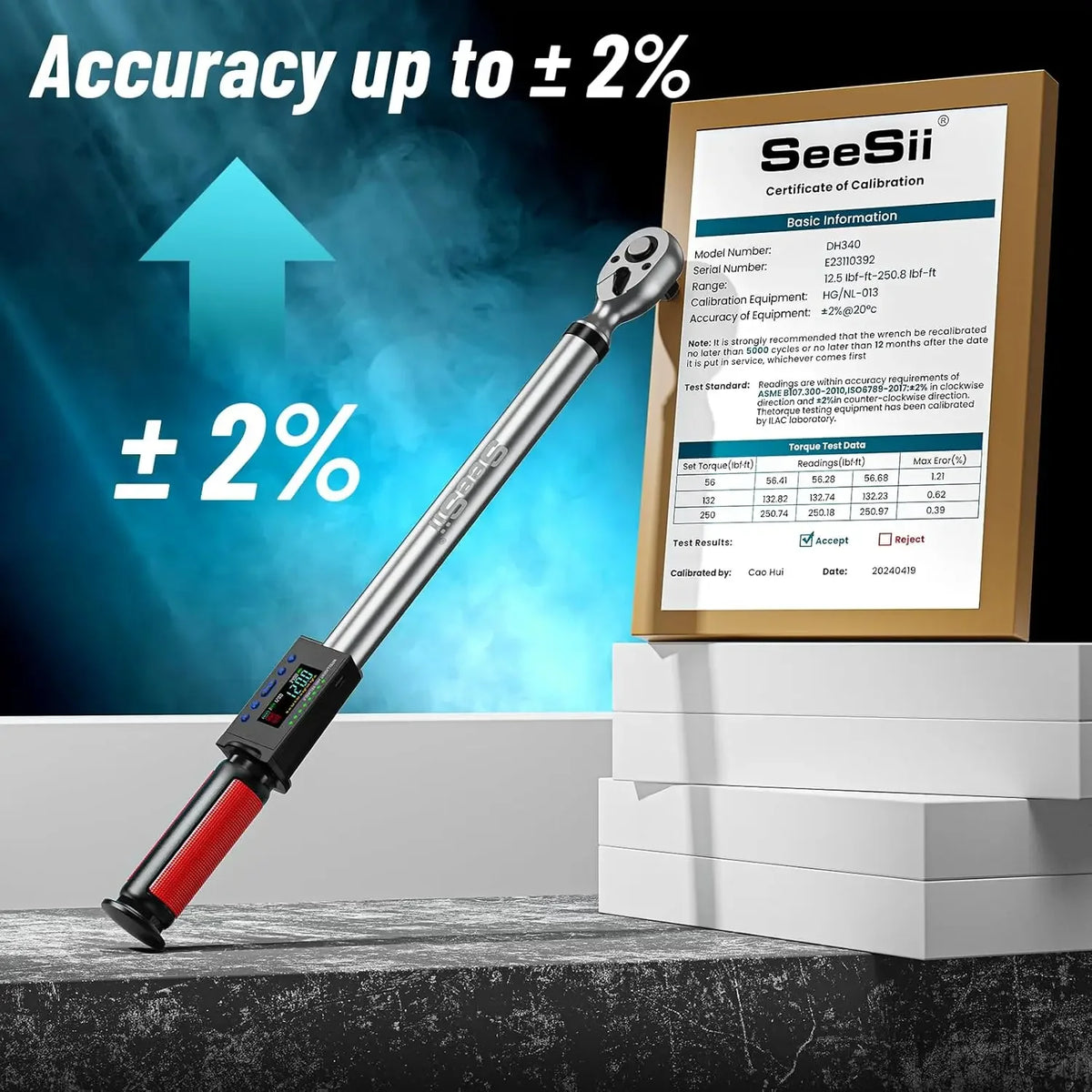 Seesii Digital Torque Wrench Electric Power Tool For Auto Repair